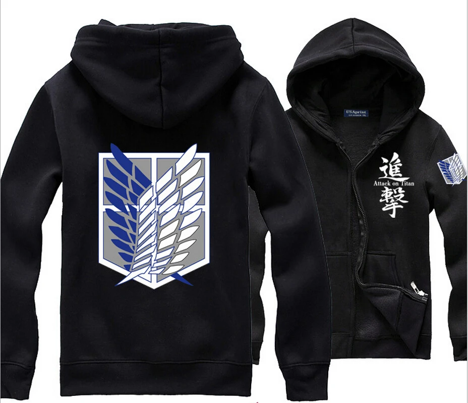 

Attanck On Titan Snk Radio Autumn Black Hoodies Sweatshirt Men Casual Male Jackets Hoody Cloak Shawl Shingeki no Kyojin