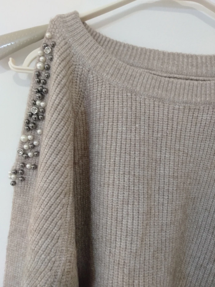 Cashmere knitted suits with skirt for women 24
