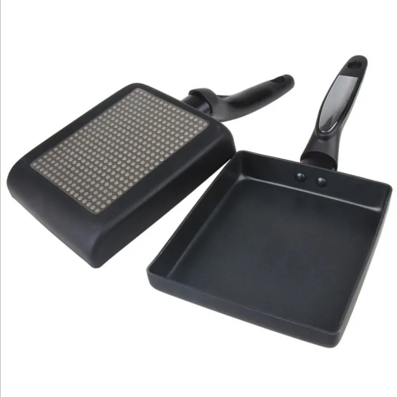 

Japanese Jade Burning Plate Steak Frying Pan 15*18cm Pan Square Frying Pan Without Coating Quiche Pot