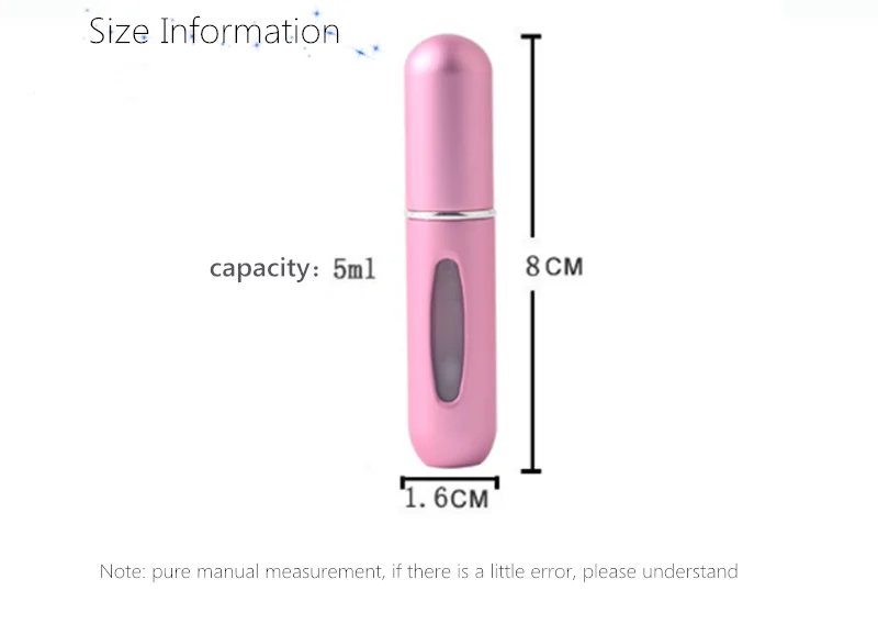 Модный Мини многоразовый флакон для духов, консервированный воздушный спрей, нижний насос, распылитель духов для путешествий, 5 мл, для путешествий