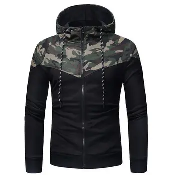 

Mens Camouflage Pullover Hoodies Casual Slim Hooded Sweatshirts Men Hip Hop Pocket Camo Hoodie Tracksuit