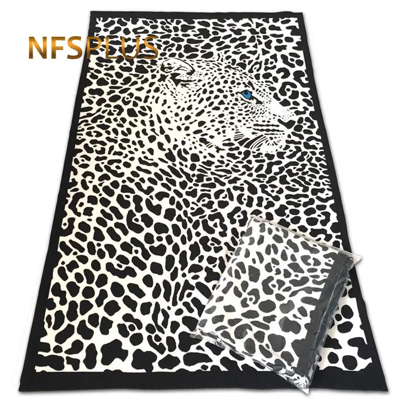 

Leopard Print Microfiber Beach Towel 80x180cm and 70x140cm Quick Dry Super Soft Absorbent Sports Travel Bath Towel for Adults