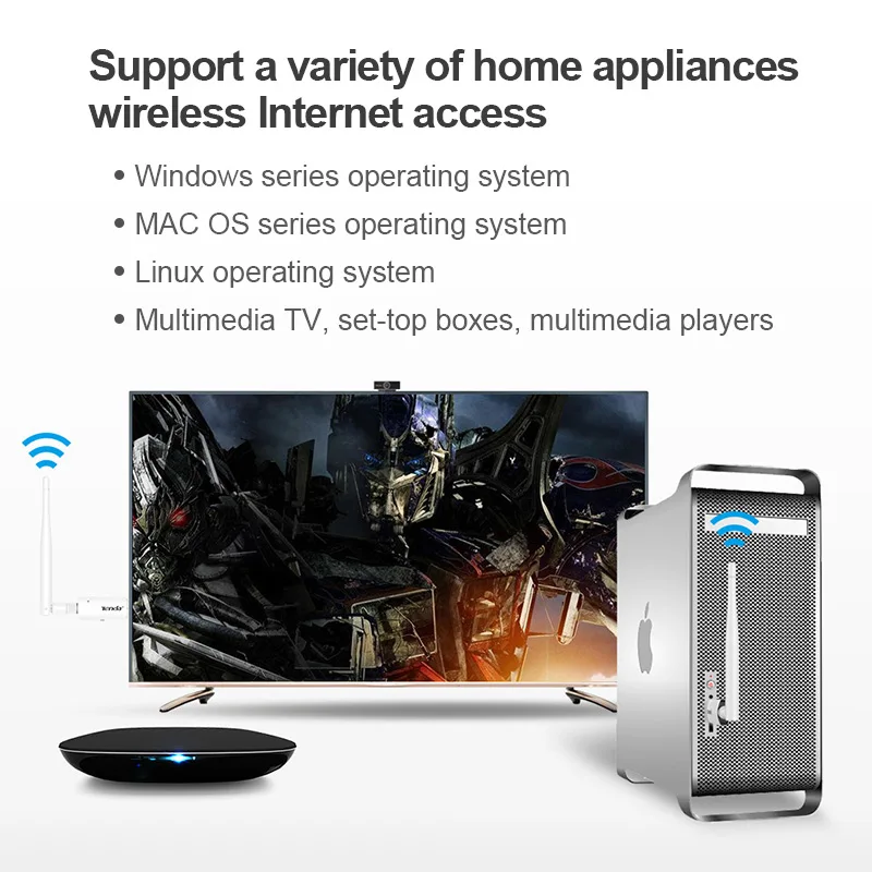 Tenda U1 usb Wifi адаптер Сетевая карта 300 Мбит/с мини Utral Быстрый внешний Беспроводной Wi