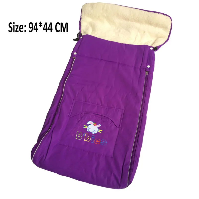 Детский теплый спальный мешок для коляски. 4 цвета - Цвет: style1 purple
