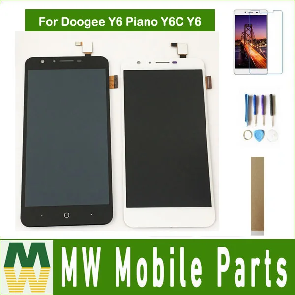 ЖК дисплей 5 дюйма Для Doogee Y6 Piano Y6C сенсорный экран дигитайзер в сборе черный белый
