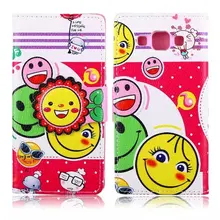 Funny Cute Sweet Fashion Wallet Flip Style PU Leather Case For Samsung GALAXY A5 A500 A5000 Phone Bag Cover Card Holder