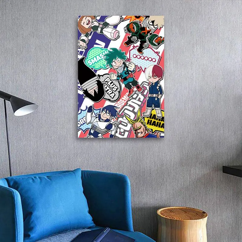 Японский аниме My Hero Academia ретро постеры крафт бумага настенная живопись высокого