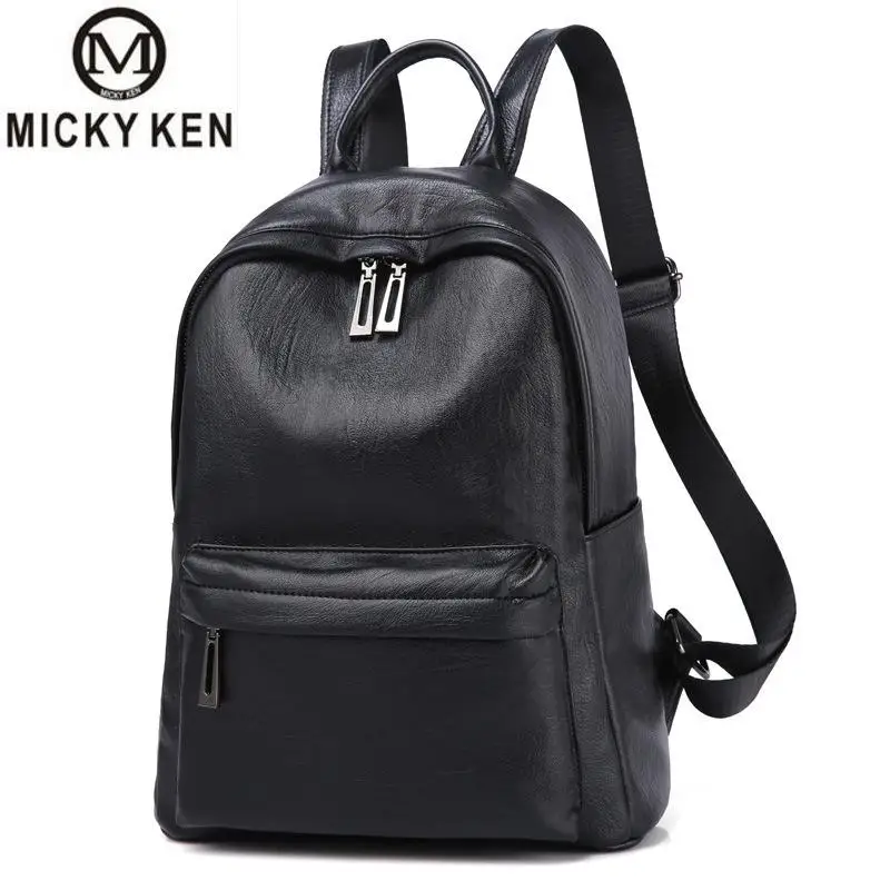 

mochilas mujer 2019 Backpack women new wave ladies casual wild bag soft leather simple travel backpack female