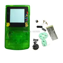 Прозрачный зеленый цвет, игра футляр, ограниченная линза для экрана для Nintendo dogbc, ретро-консоль, корпус, чехол, подходит для Gameboy, цвет, подарки для мальчиков и девочек