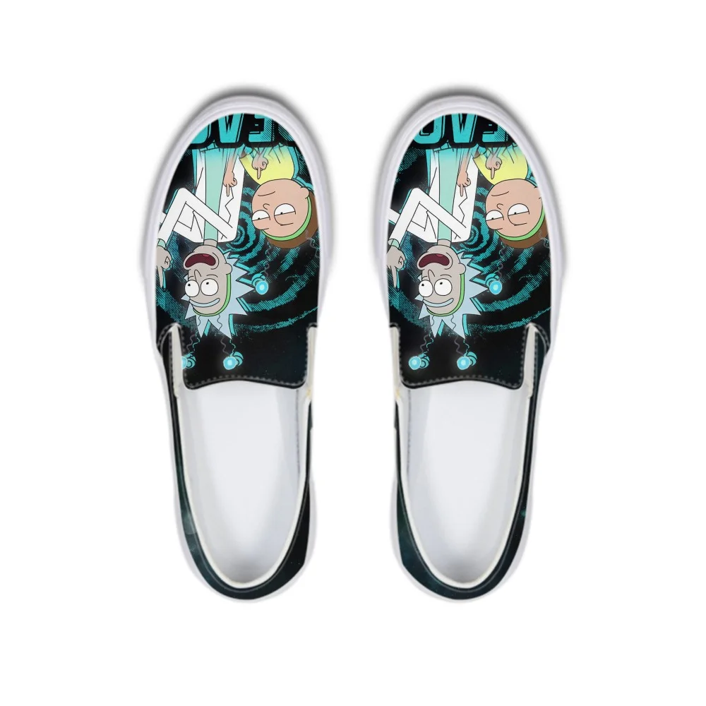 

Cartoon Ricky And Morty Woman Flats Casual Ladies Canvas Shoes Fashion Print Black Sneakers Platform Women 2019 Sapato Feminino
