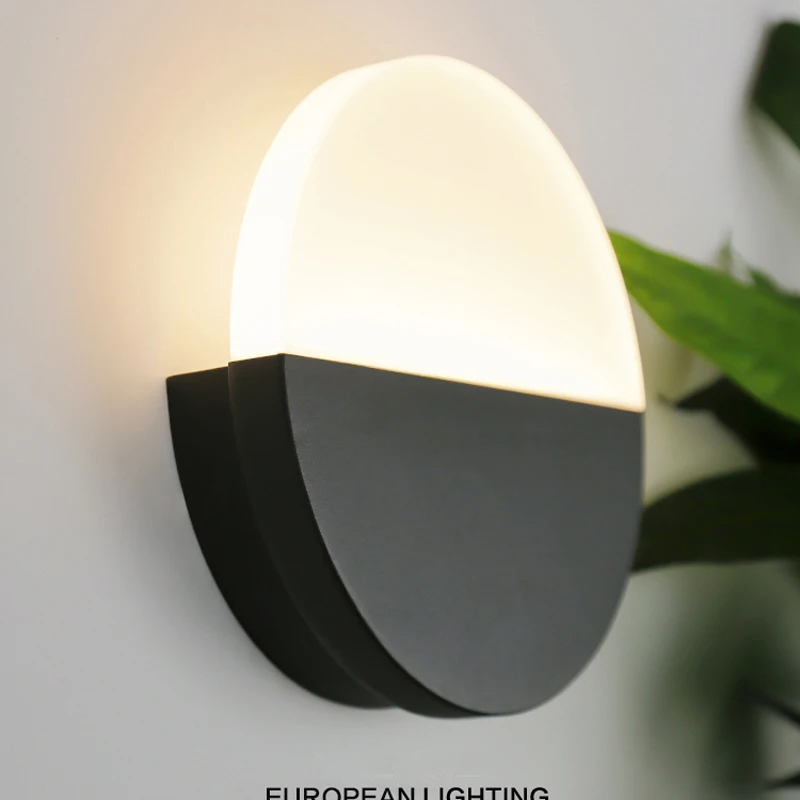 

Nordic indoor bedside aisle wall led light sconce flame moon lamp lampara led pared Lampe murale round bra led lighting AC 3w4w