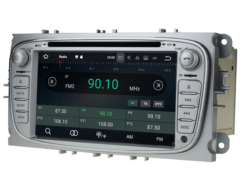 Best 4+32GB 2 din Android 8.0 Octa Core Car DVD Player GPS Navi for Ford Focus Galaxy with Audio Radio Stereo wifi Head Unit 1024*600 14