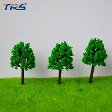 4 см зеленый цвет Макет железной дороги архитектурная модель делая материалы масштаб пластиковая модель дерева