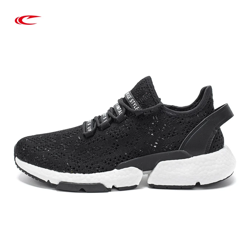 

SAIQI Athletic Shoes Men Outdoor Sport Fitness Shoes Casual Walking Shoes Mesh Breathable Black White Sneakers 339263