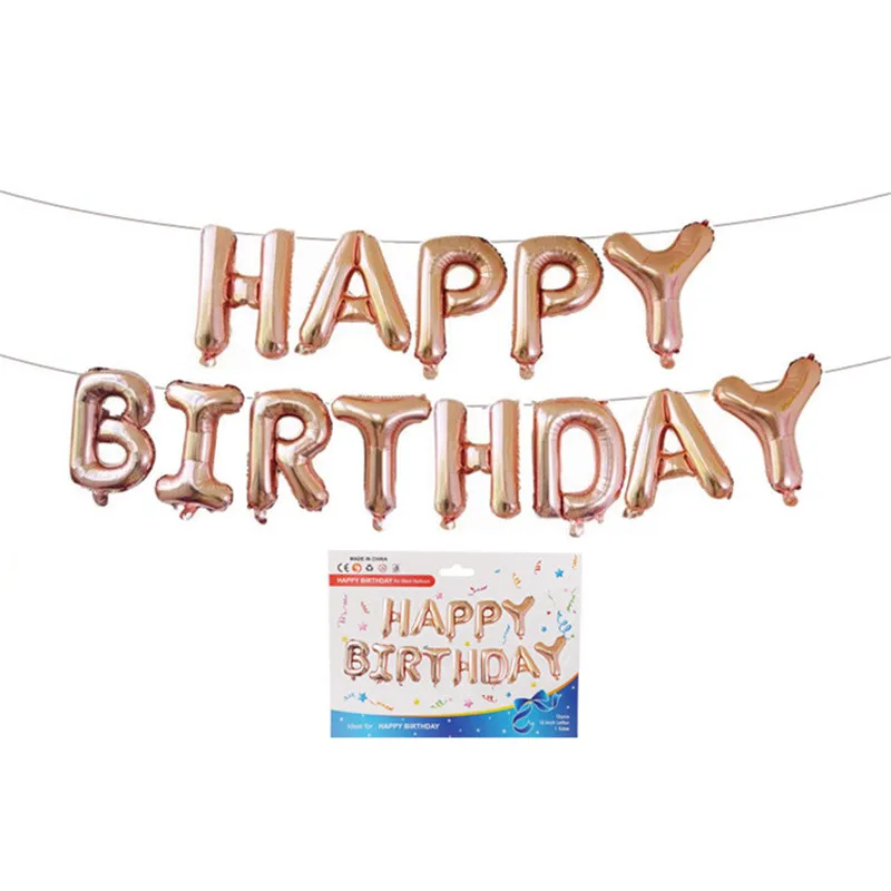 Sweet 16th Party Decoration Rose Gold Balloon Background Decoration 16 Aluminum film Ballon Happy Birthday Party Supplies PAT72 (5)