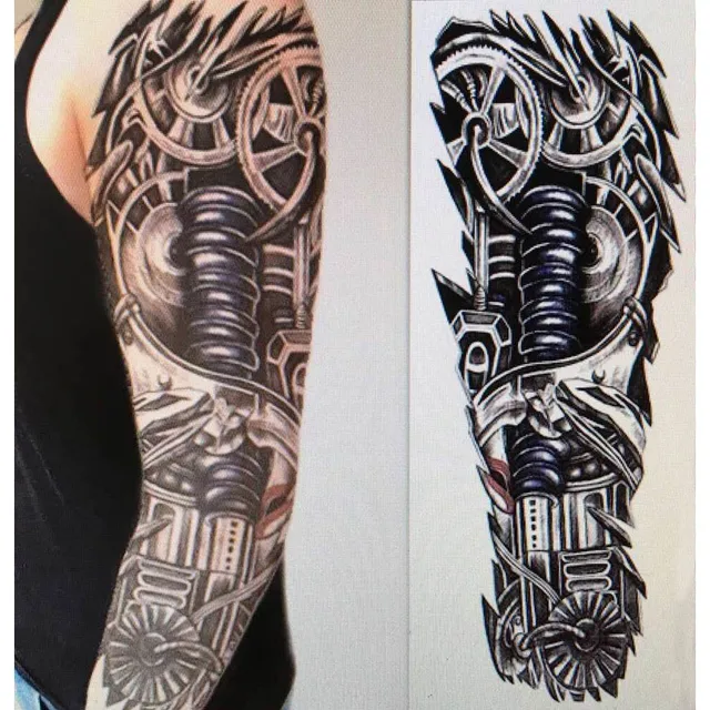 full arm temporary tattoo sticker glitter sleeve waterproof men full arm temporary tattoo sticker glitter sleeve waterproof men