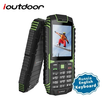 

ioutdoor T1 2G Feature Mobile Phone Rugged IP68 Waterproof Phone FM GSM SIM Card Led Flashlight 2MP Russian Keyboard Cellphone