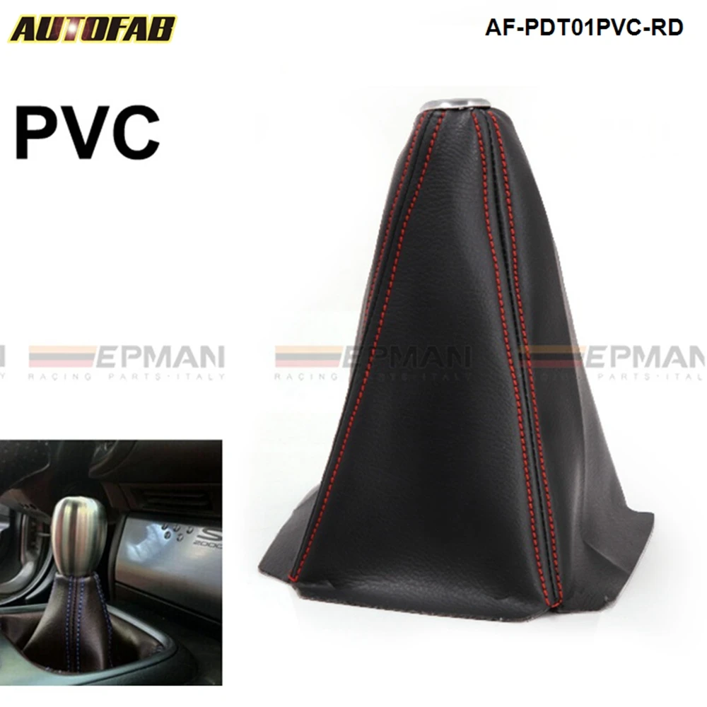 Universal Jdm Gear Shift Shifter Boot Cover Black PVC AT/MT Stitch  color Red,Blue,Yellow) For Honda crv AF-PDT01PVC