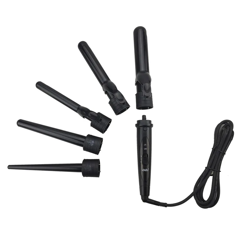 

5 in 1 Interchangeable Hair Curling Irons automatic waves ceramic curling wand home use and professioal hair Styling Tools