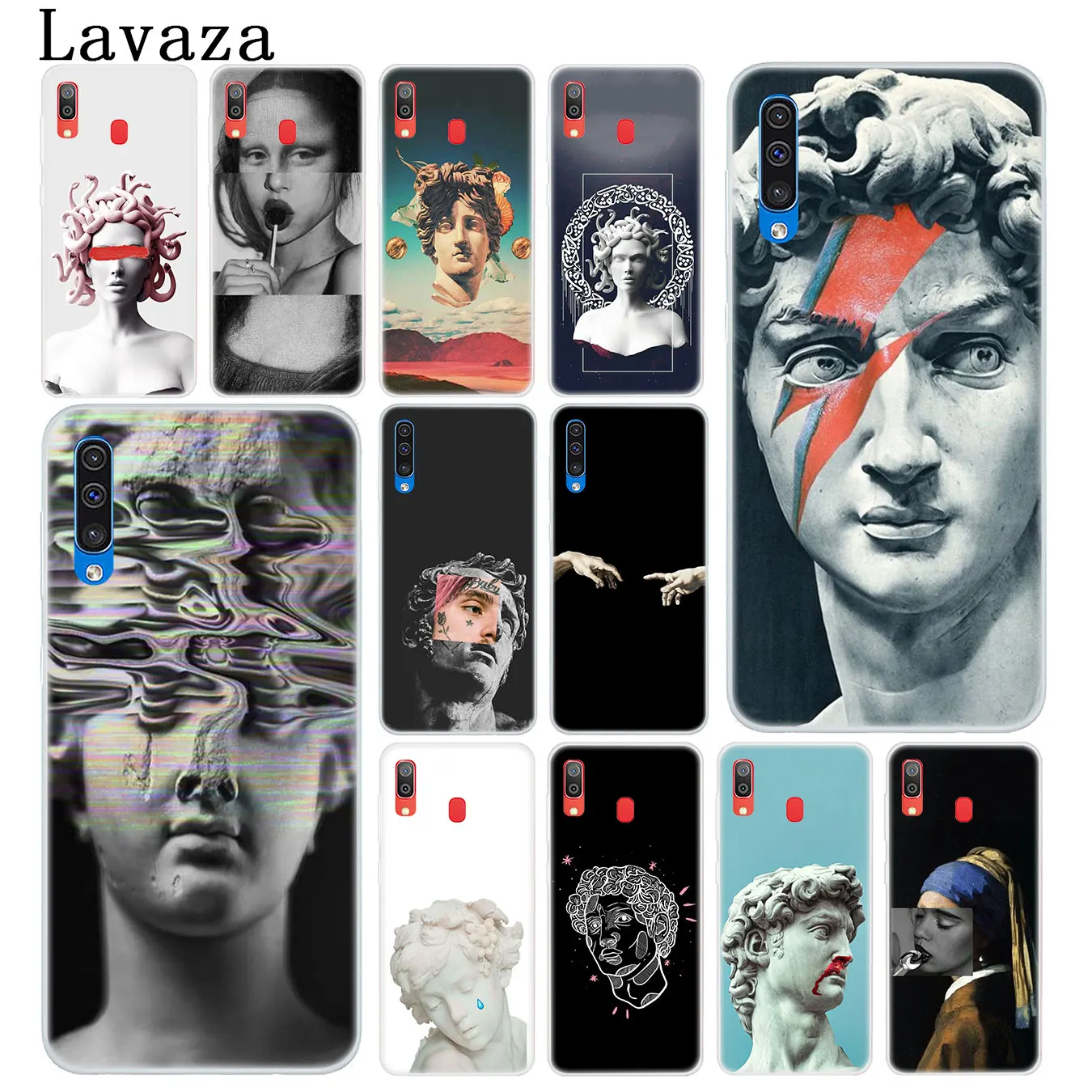 

Lavaza Art David Statue flower Hard Transparent Phone Case for Samsung Galaxy A10 A20 A30 A40 A50 A60 A70 M10 M20 M30 M40 Cover