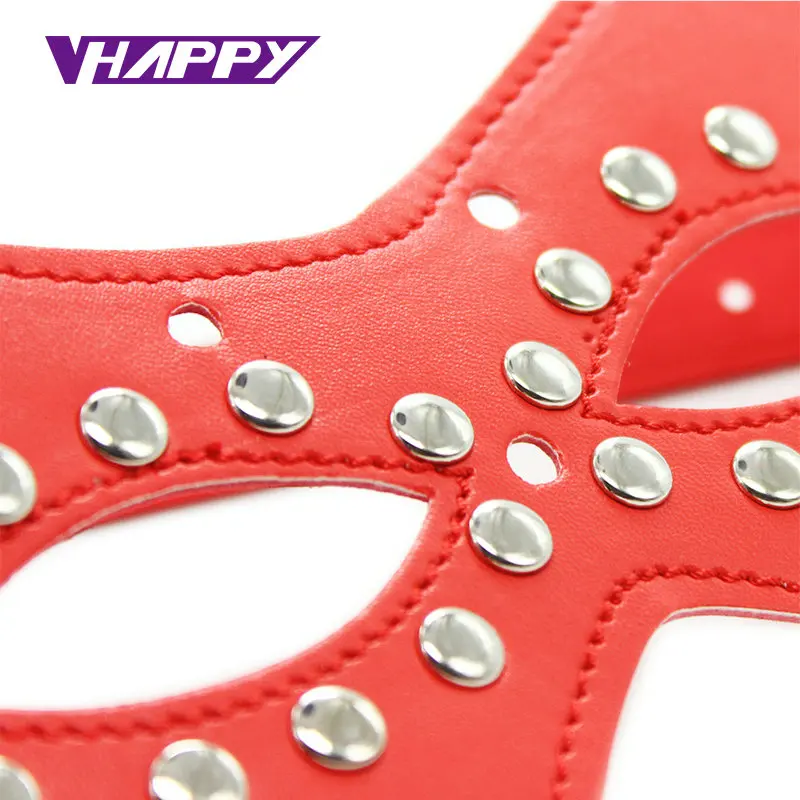 Новинка Кожаная маска на глаза повязка для секса патч глаз с красными глазами