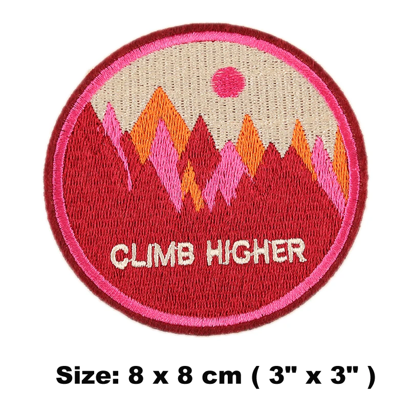 Adventure Climb high Sunrise Sunset Sundown горная вышитая походная нашивка ПРИШИТАЯ железная аппликация значок для джинсов куртка шляпа