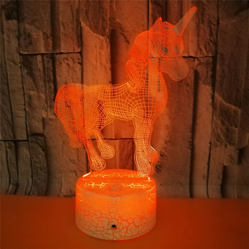 Unicorn 3D night light (1)