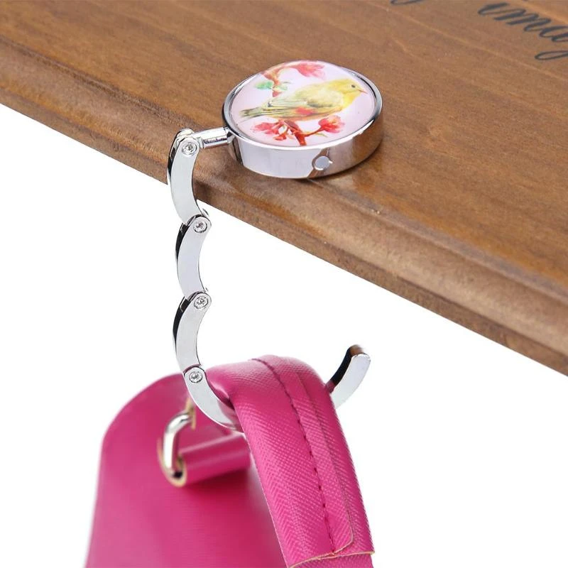 Key Hook for Purse LEIL Purse Hook Foldable Pomeranian Handsome Puppy On Handbag Hooks Folding Table Hanger Holder Purse Hooks