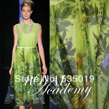 Telas шелковой ткани Светло-зеленый шифон рубашка шарф цельный платье красивая супер tissus au метр асо оке headtie