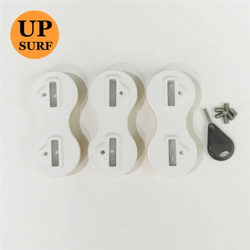 Fusion Fins Plug Surfboard White Platsic 5/9 Degree Fusion Fins Plug Fit For All Standard Double Tabs  Base Fin
