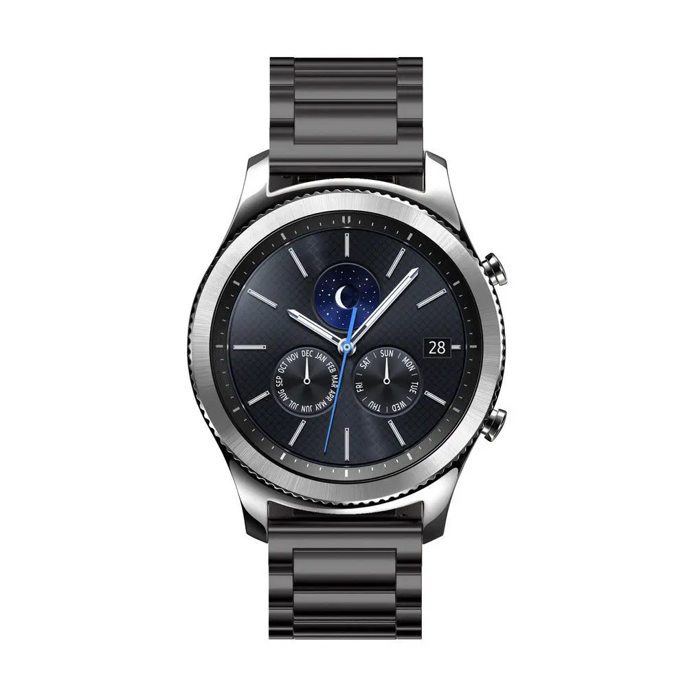 Ремешок из нержавеющей стали для samsung gear S3 Frontier Galaxy Watch 46 мм 42 мм Классический 22 мм ремешок для часов браслет ремень amazfit bip ремень