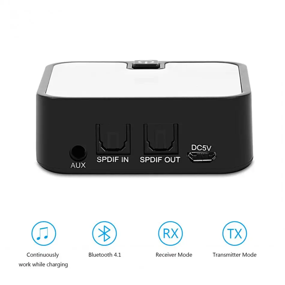 

Bluetooth 4.1 Transmitter Receiver USB Bluetooth Adapters Dongles Digital Optical TOSLINK SPDIF Stereo Audio Music Adapter