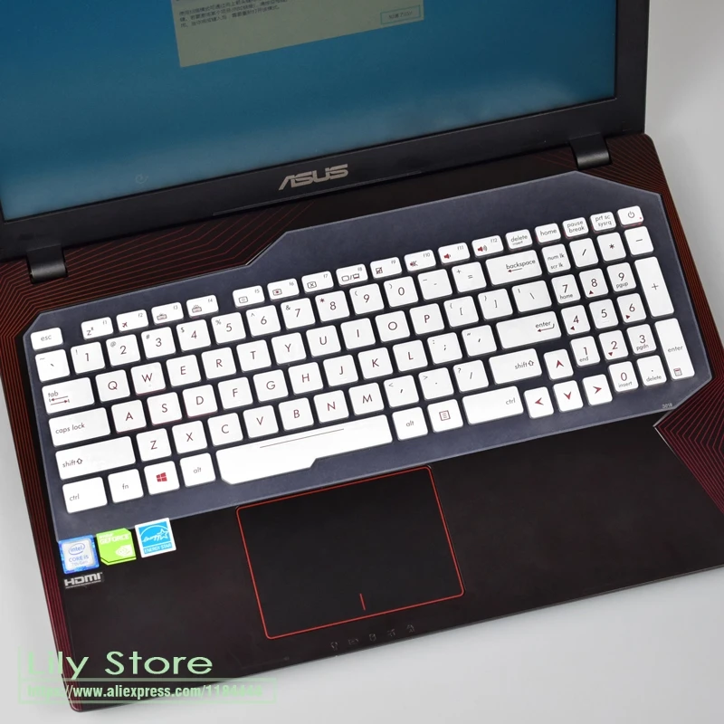 Силиконовый чехол для Asus Rog Fx73Vd Kx53Ve Fx53Vd Zx53Ve Zx73Vd Gl553 Fx553 Zx53Vd Gl553Vw 15 15,6 дюймов чехол для клавиатуры ноутбука протектор - Цвет: white