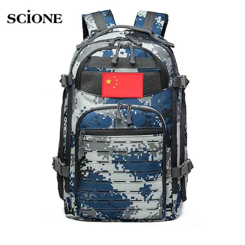 

Men Travel Camping Backpack Tactical Hiking Rucksack Camouflage Climbing Mountaineering Bag Male Sports Mochila Outdoor XA802WA