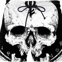 Быстросохнущие летние мужские s Siwmwear мужские пляжные шорты мужские черные шорты с черепом пляжные шорты с черепом