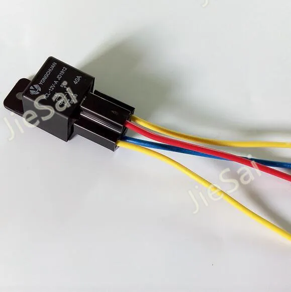 1 шт YCL-12V-A 4pin/5pin 12VDC 40A автомобильное реле и релейное гнездо с проводом для автомобиля трубы