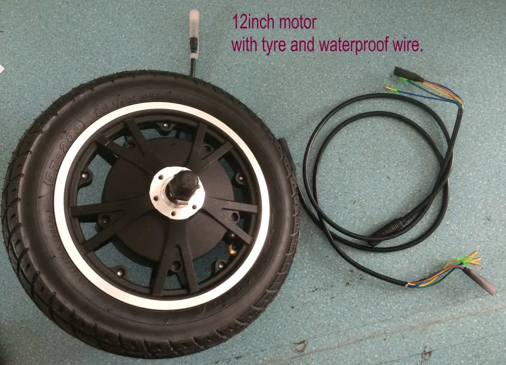 12inch motor with tyre waterproof connector and second fast release wire