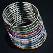 Eleple Multicolor Crystal Zircon Bracelets Female Stainless Steel Hand Ring Birthday Gifts Romantic Jewelry Dropshipping S-B13 Eleple Multicolor Crystal Zircon Bracelets Female Stainless Steel Hand Ring Birthday Gifts Romantic Jewelry Dropshipping S-B13