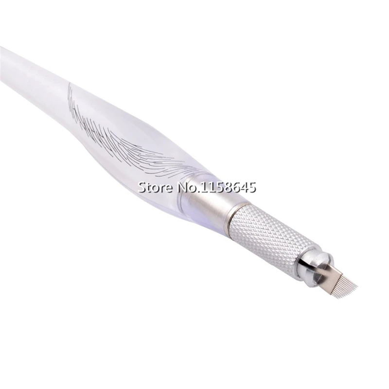 50Pcs Wholesale High Quality Professional Permanent Makeup Microblading Manual Eyebrow Tattoo Pen for 3D Embroidery Lock-pin #j | Красота и