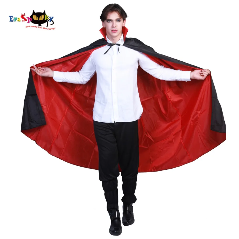 Adult Short Superhero Black Cape /& Eye Mask Fancy Dress Halloween Vampire Gothic