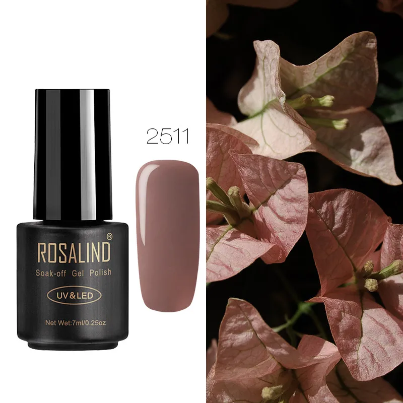 2511 ROSALIND Гель-лак для ногтей Vernis полуперманентный УФ-праймер Маникюр 7 мл верхнее покрытие праймер гель лак Гибридный гвоздь Лаки - Цвет: 2511