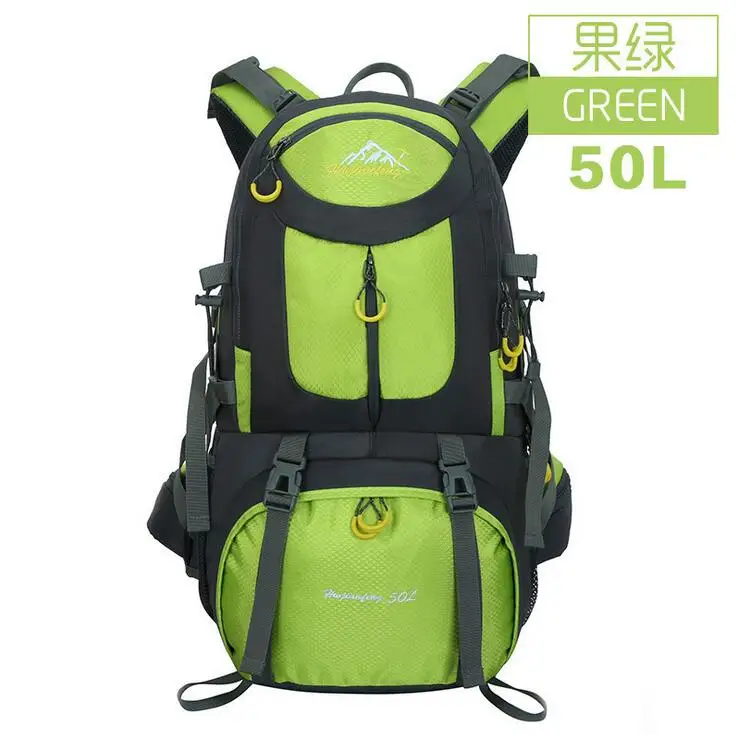 50L Cubre Mochila непромокаемый рюкзак для походов, Походов, Кемпинга, сумка через плечо для улицы, водонепроницаемый рюкзак для улицы, унисекс - Цвет: Fruit Green 50L