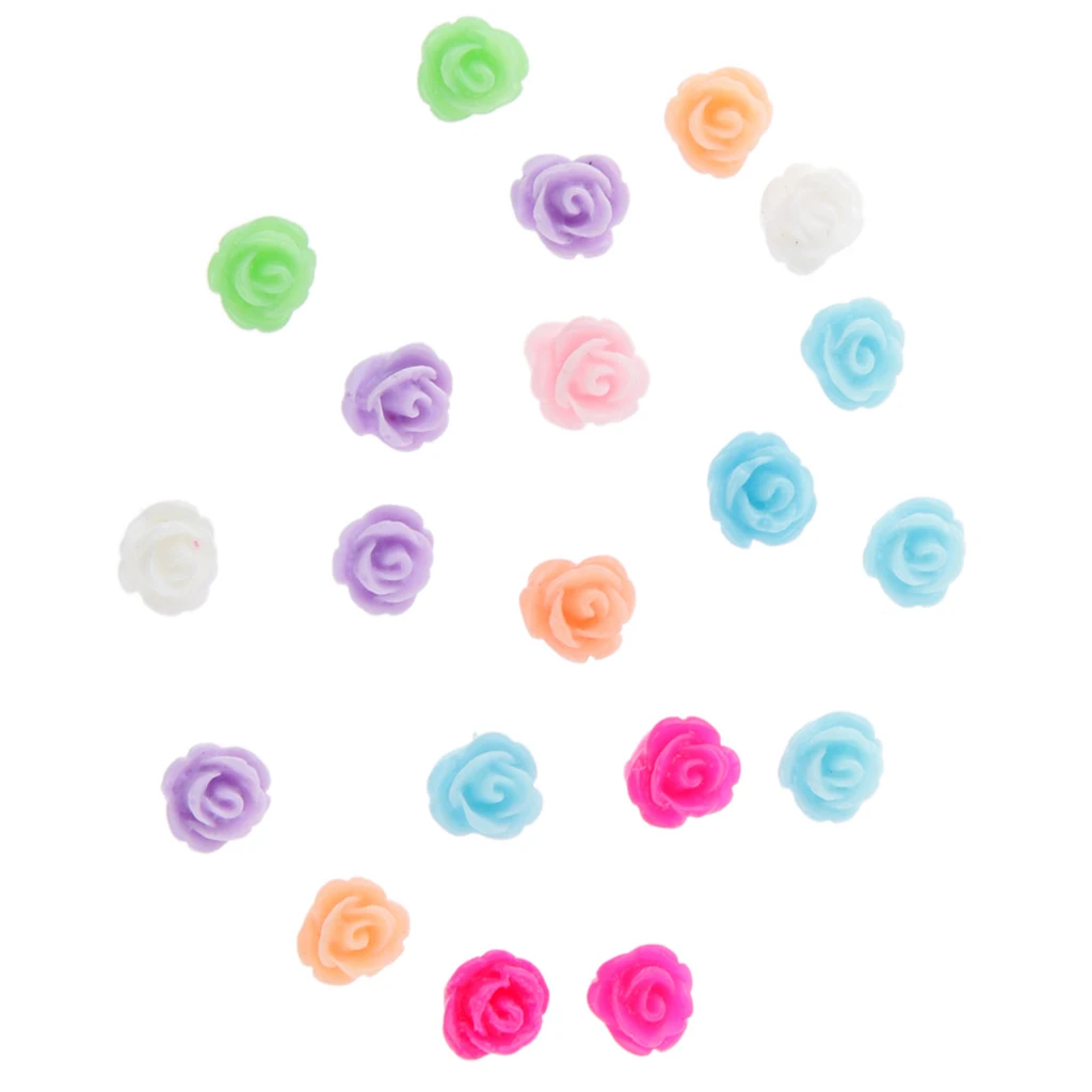 20PCS Multicolor Mini Resin Flower Micro Landscape Decoration