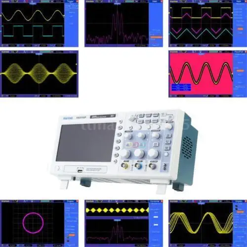 Hantek DSO5102P Цифровой осциллограф Lcd USB 1Gsa/S 100 МГц 17,8 см TFT Ручной Osciloscopio 40K 2CH