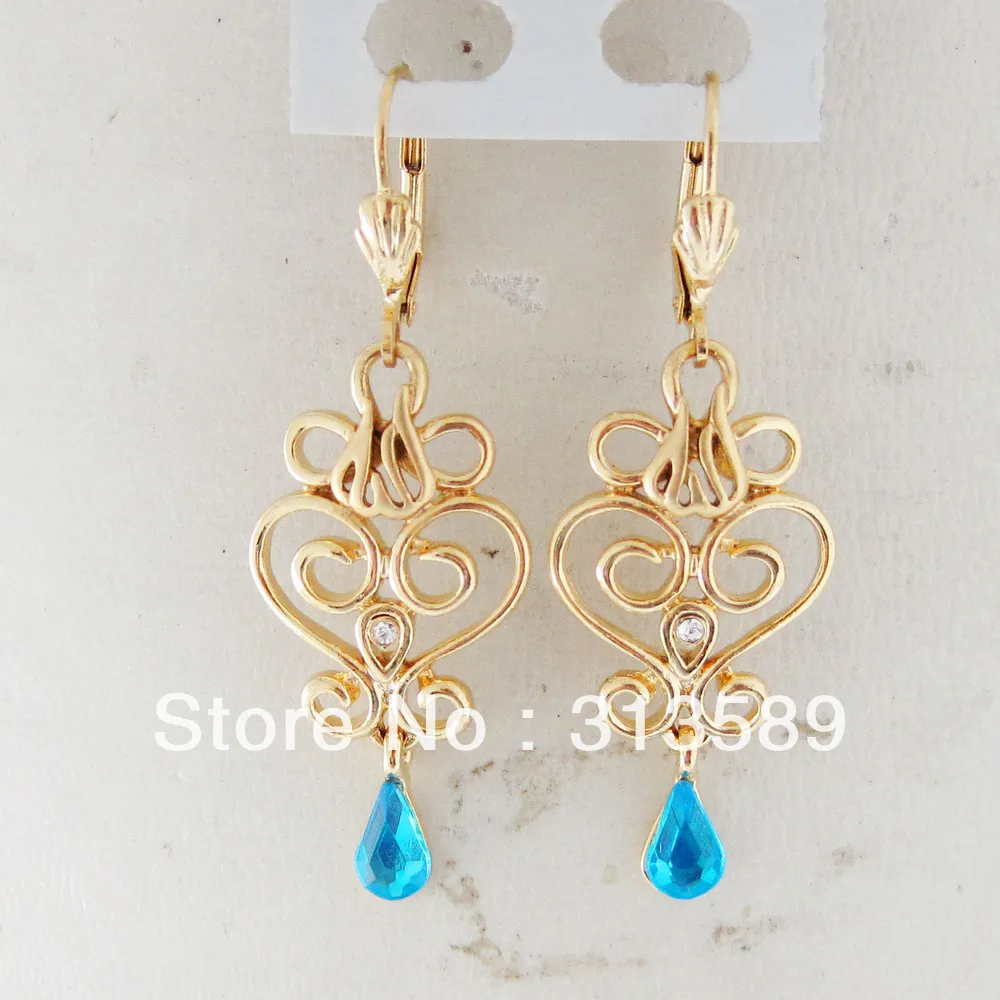 

MIN ORDER 10$/CAN MIX DESIGN /- YELLOW GOLD OVERLAY FILLED BRASS MUSLIM ALLAH GOD TALL 50mm 1.97" CZ EARRING/GREAT GIFT/