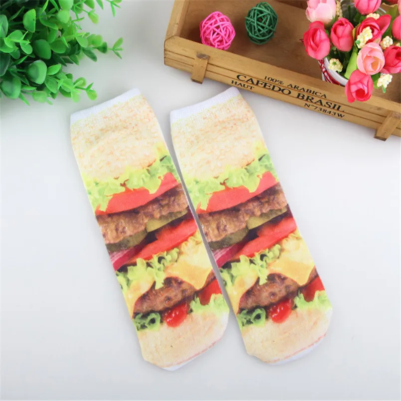 

Hot Fashion 3D Printed Bear and Dog Socks Women Animals Socks Unisex Low Cut Ankle Socks 1 pair