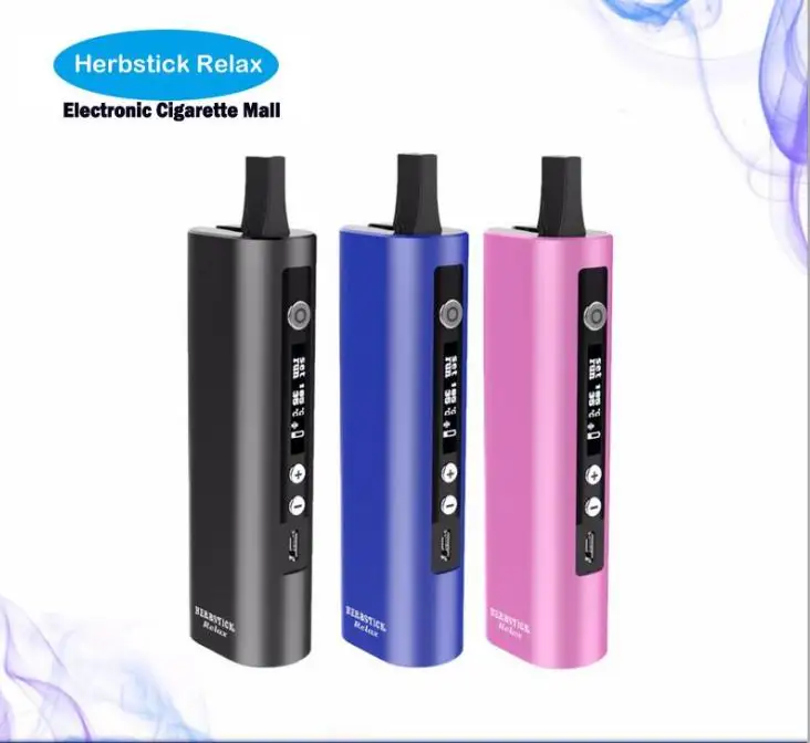 

CIGGO Herbstick Relax Dry Herb Electronic Cigarette Kit vapor 2200mAh 18650 Battery LCD Screen Temp Control e cigas Vaporizer