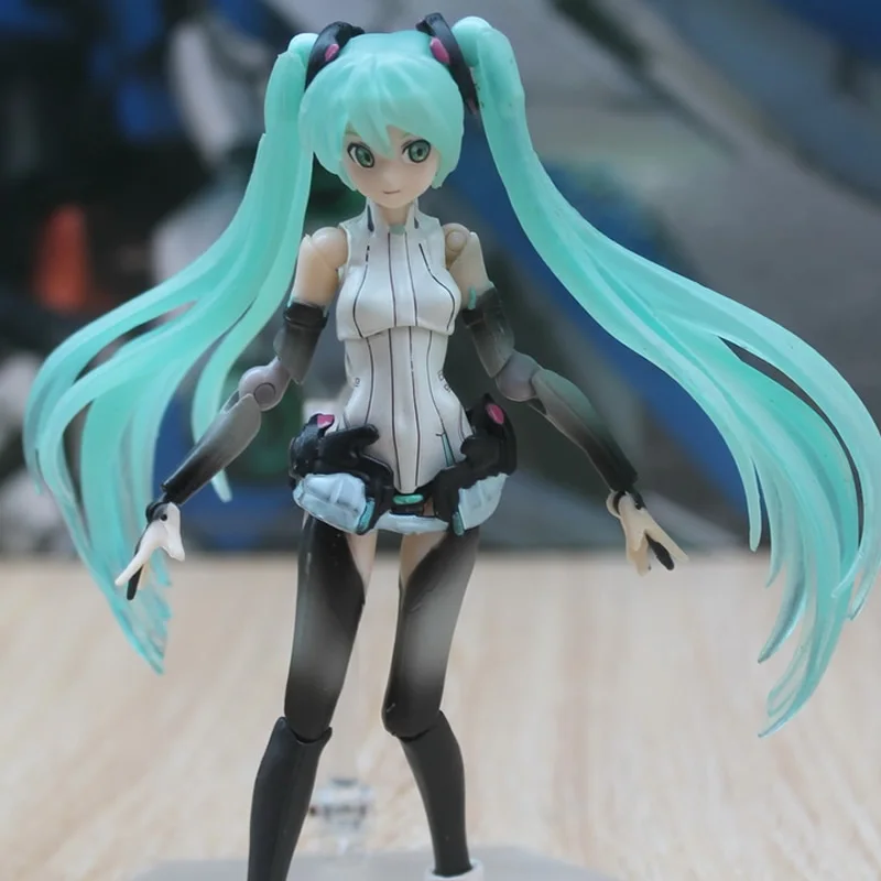 14 см Хацунэ Мику bonecas Juguetes Figma 100 ПВХ фигурку горячей Vocaloid Аниме Модель детей игрушки 6 "Кукла подарок оригинальной коробке