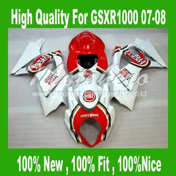 

Fairing For SUZUKI GSX-R1000 K7 07 08 Red White Lucky GSX R1000 GSXR 1000 K7 07-08 GSXR1000 2007 2008 Body W91243D