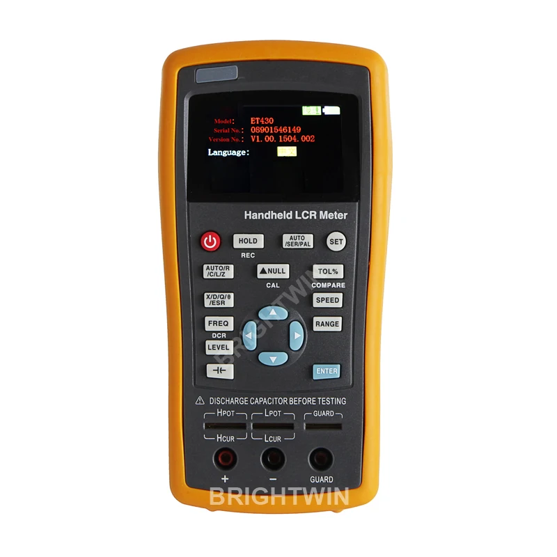 

Precision Portable Bridge LCR Meter 10KHz LCR Digital Bridge Inductance Resistance Capacitance ET431 Tester Digital LCR Bridge